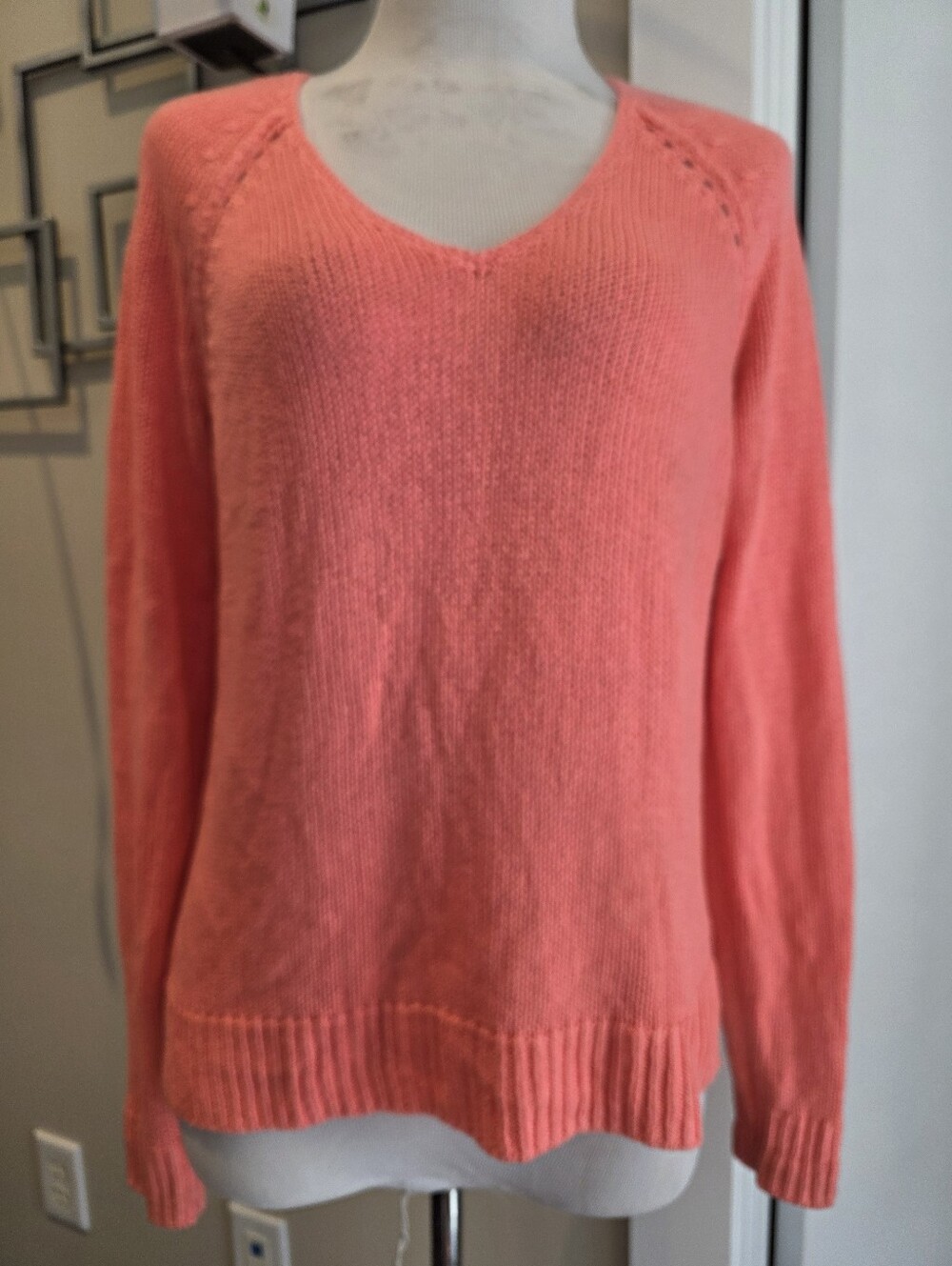 Lilly Pulitzer Long Sleeve Bright Coral Sweater Size S